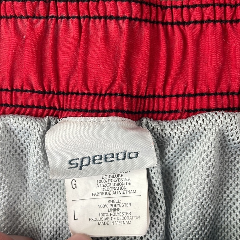 Speedo Men’s Navy Blue and White Tropical Floral Hawaiian Swim Shorts, size Lrg - Picture 2 of 8